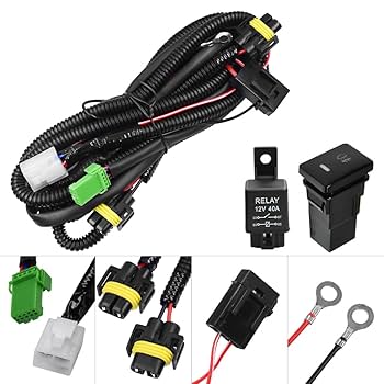 【強化リレーハーネス付き!】イエローフォグランプ! H8/H11/H16 Amazon | HUIQIAODS H8/H11/H16 LED対応 汎用 スイッチ付 後付